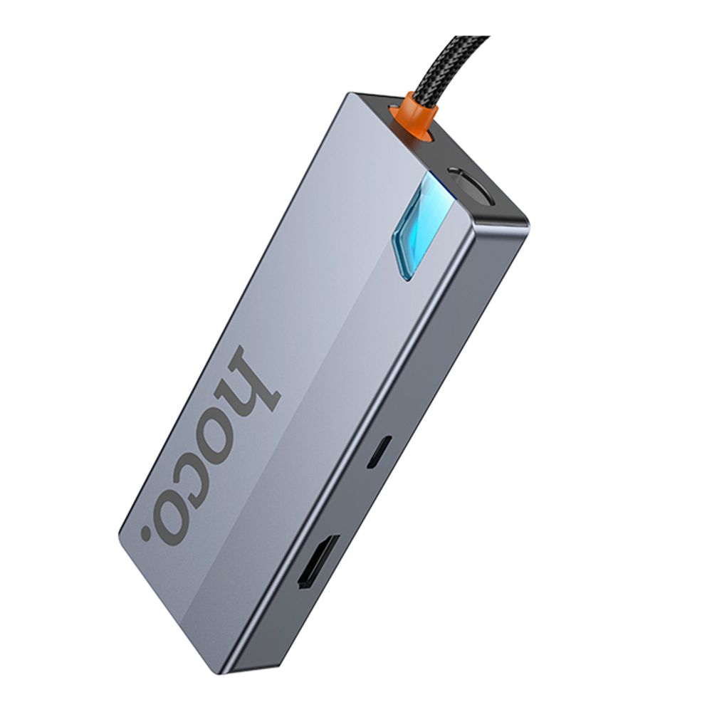 Купить USB HUB HOCO HB51 TYPE-C 6-IN-1 (HDTV+RJ45-100MBPS+PD+USB3.0*3)_2