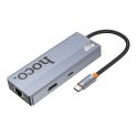 Купить USB HUB HOCO HB51 TYPE-C 6-IN-1 (HDTV+RJ45-100MBPS+PD+USB3.0*3)_5