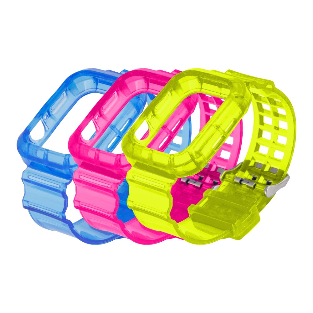 Купить РЕМЕШОК ДЛЯ APPLE WATCH BAND COLOR TRANSPARENT + PROTECT CASE 44MM