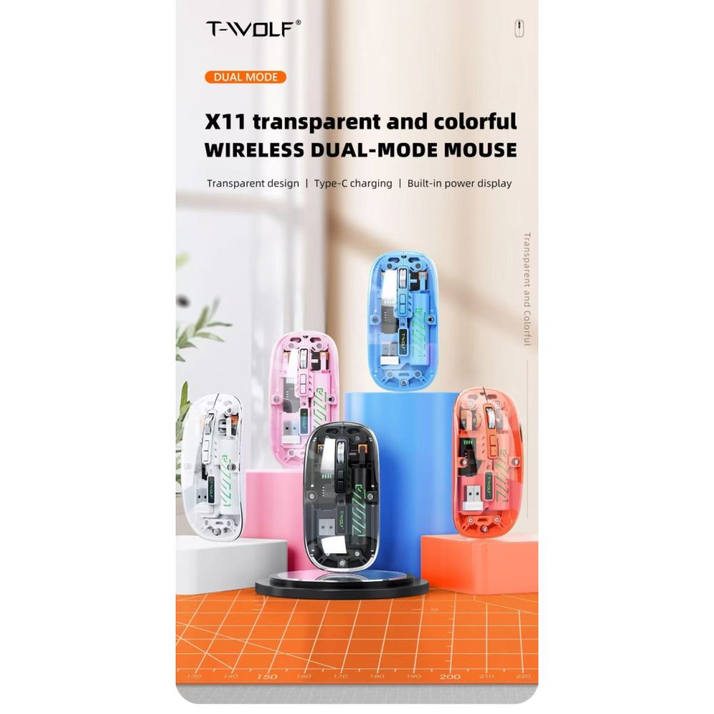 Купить WIRELESS МЫШЬ TWOLF X11 RECHARGEABLE 2.4G + BLUETOOTH