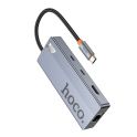Купить USB HUB HOCO HB52 TYPE-C 8-IN-1 (HDTV+RJ45-100MBPS+SD/TF+PD+TYPE-C3.0+USB3.0*2)_3