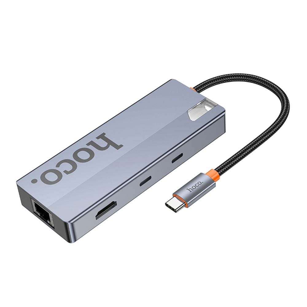 Купить USB HUB HOCO HB52 TYPE-C 8-IN-1 (HDTV+RJ45-100MBPS+SD/TF+PD+TYPE-C3.0+USB3.0*2)_5