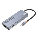 Купить USB HUB HOCO HB52 TYPE-C 8-IN-1 (HDTV+RJ45-100MBPS+SD/TF+PD+TYPE-C3.0+USB3.0*2)_5