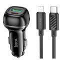 Купить АВТО ЗАРЯДНОЕ УСТРОЙСТВО HOCO Z58A 1USB/1USB-C QC/PD48W+TYPE-C TO LIGHTNING