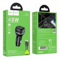 Купить АВТО ЗАРЯДНОЕ УСТРОЙСТВО HOCO Z58A 1USB/1USB-C QC/PD48W+TYPE-C TO LIGHTNING_1