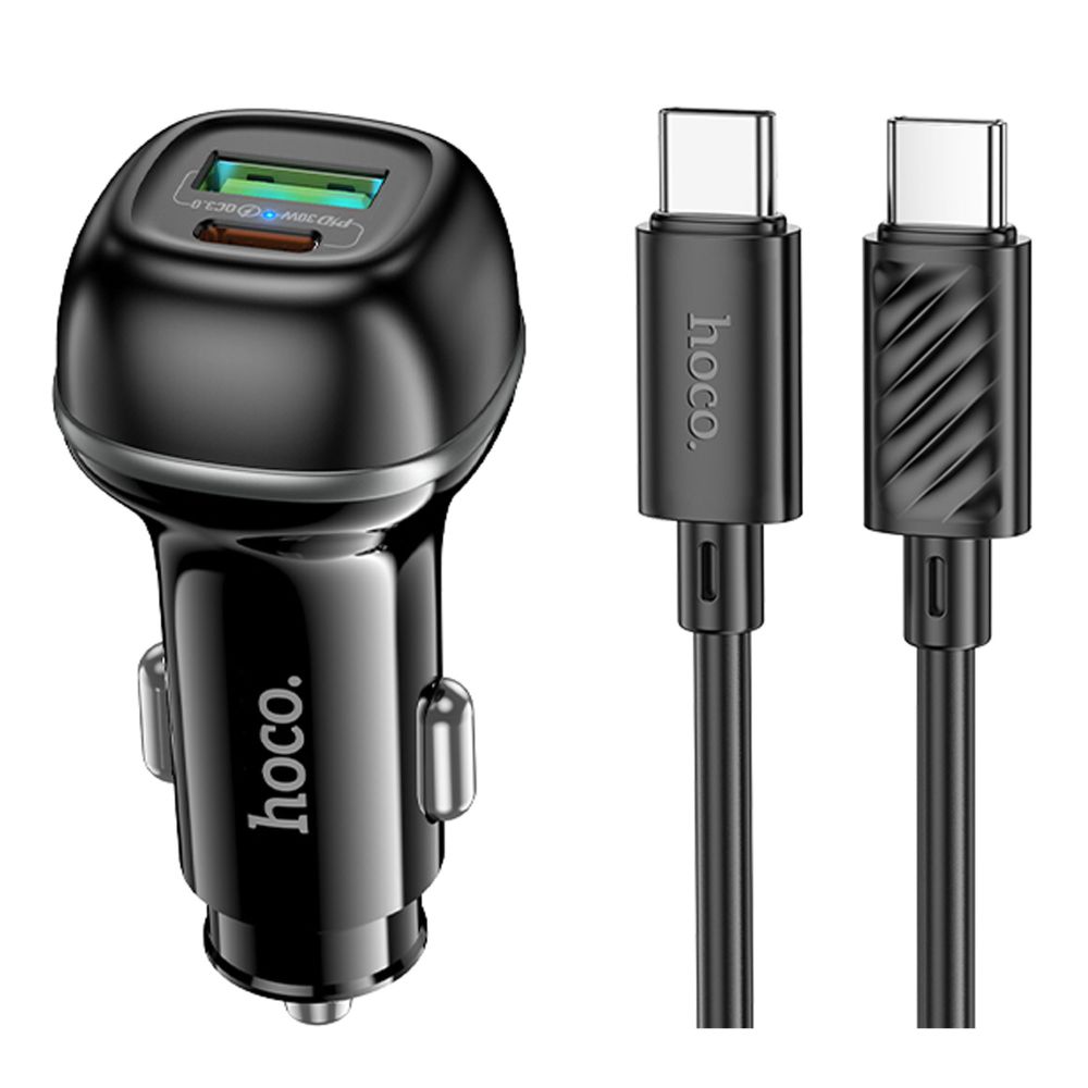 Купить АВТО ЗАРЯДНОЕ УСТРОЙСТВО HOCO Z58A 1USB/1USB-C QC/PD48W+TYPE-C TO TYPE-C