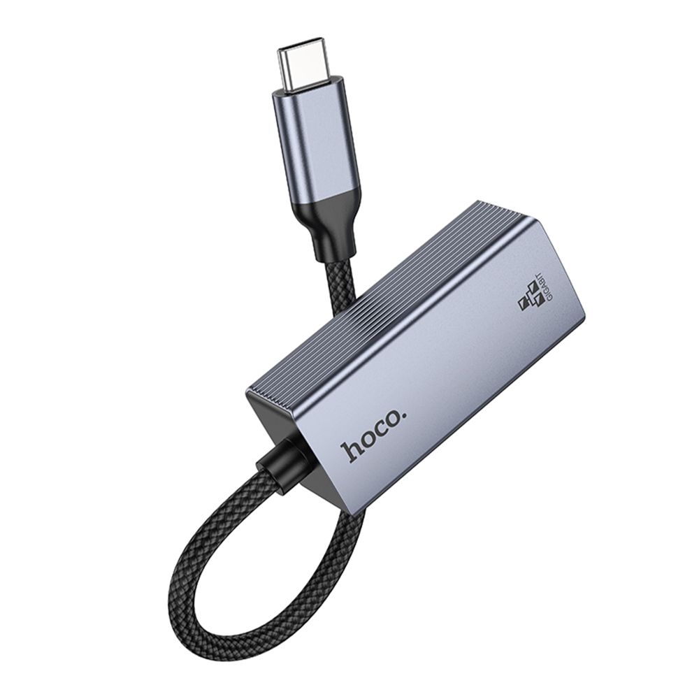 Купить ПЕРЕХОДНИК HOCO UA37 TYPE-C TO ETHERNET ADAPTER (1000 MBPS/1GBIT)_2