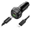 Купить АВТО ЗАРЯДНОЕ УСТРОЙСТВО HOCO Z58A 1USB/1USB-C QC/PD48W+TYPE-C TO LIGHTNING_4