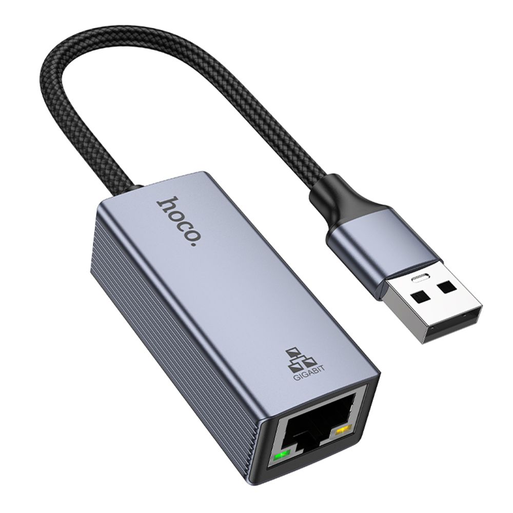 Купить ПЕРЕХОДНИК HOCO UA37 USB TO ETHERNET ADAPTER (1000 MBPS/1GBIT)