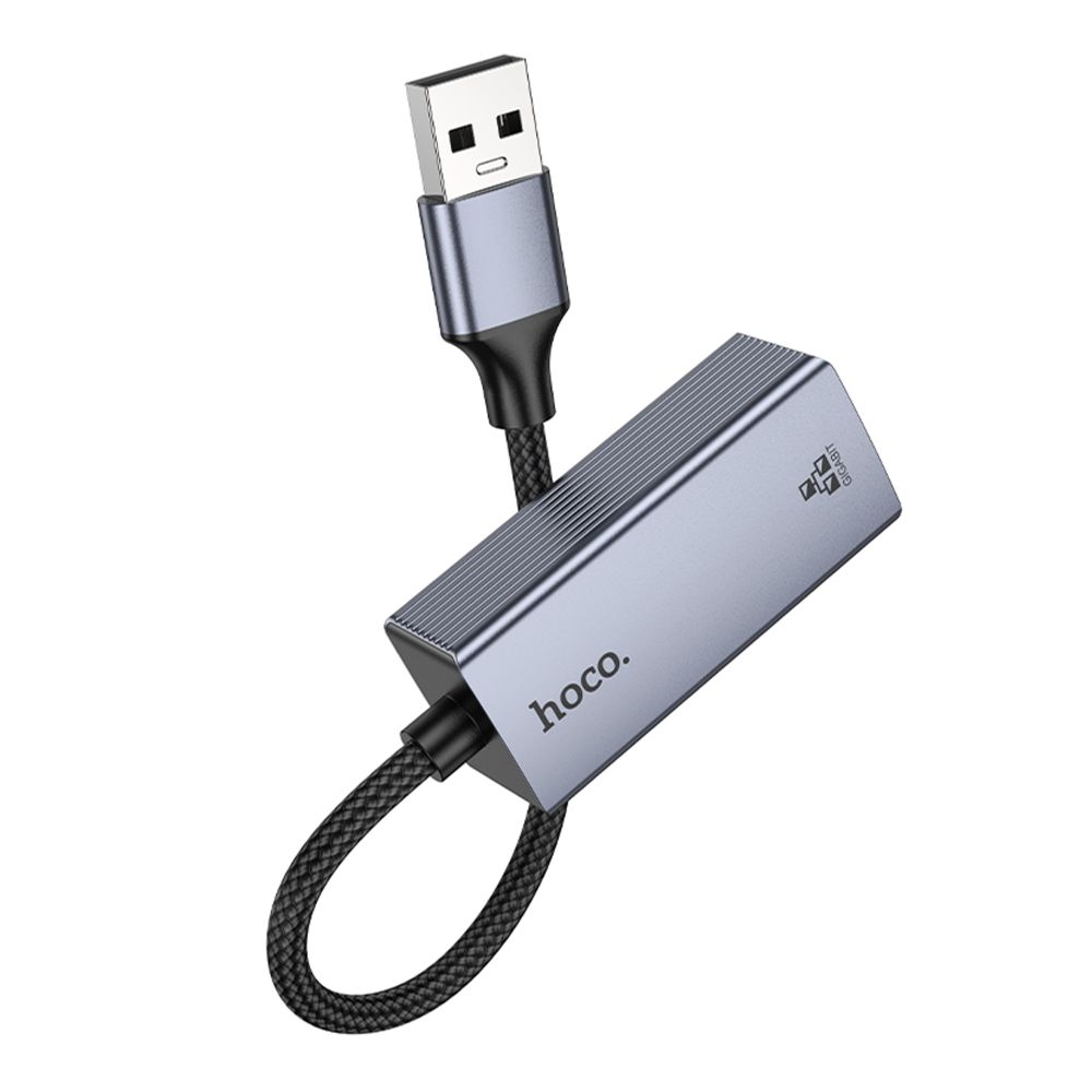 Купить ПЕРЕХОДНИК HOCO UA37 USB TO ETHERNET ADAPTER (1000 MBPS/1GBIT)_2