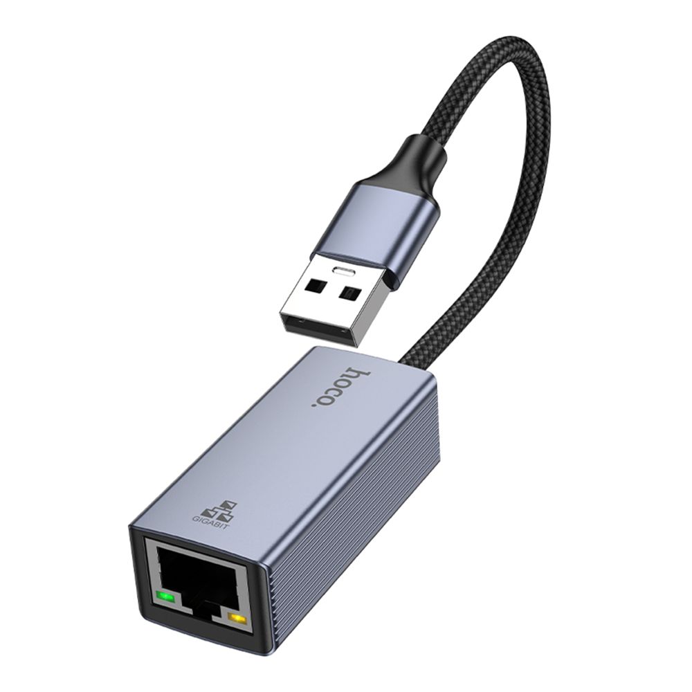 Купить ПЕРЕХОДНИК HOCO UA37 USB TO ETHERNET ADAPTER (1000 MBPS/1GBIT)_3