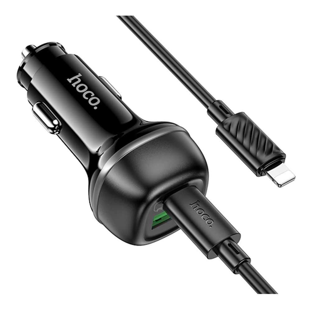 Купить АВТО ЗАРЯДНОЕ УСТРОЙСТВО HOCO Z58A 1USB/1USB-C QC/PD48W+TYPE-C TO LIGHTNING_3