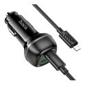 Купить АВТО ЗАРЯДНОЕ УСТРОЙСТВО HOCO Z58A 1USB/1USB-C QC/PD48W+TYPE-C TO LIGHTNING_3