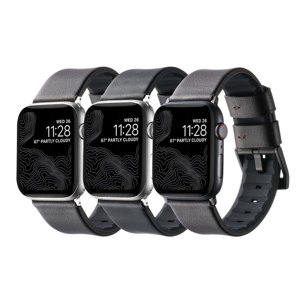 Купить РЕМЕШОК ДЛЯ APPLE WATCH LEATHER+SILICONE 38/40/41 MM