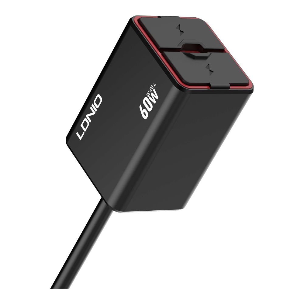 Купить АВТО-МОТО ЗАРЯДНОЕ УСТРОЙСТВО LDNIO C108 1USB/1USB-C 60W+TYPE-C TO TYPE-C_3