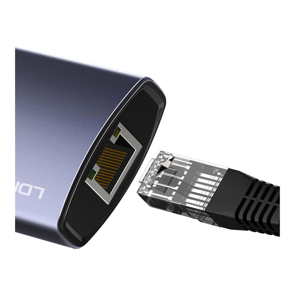 Купить USB HUB LDNIO DS-16H TYPE-C TO PD*1(100W)+HDMI*1(4K@30HZ)+USB3.0*3+RJ45*1(1GBPS)_4