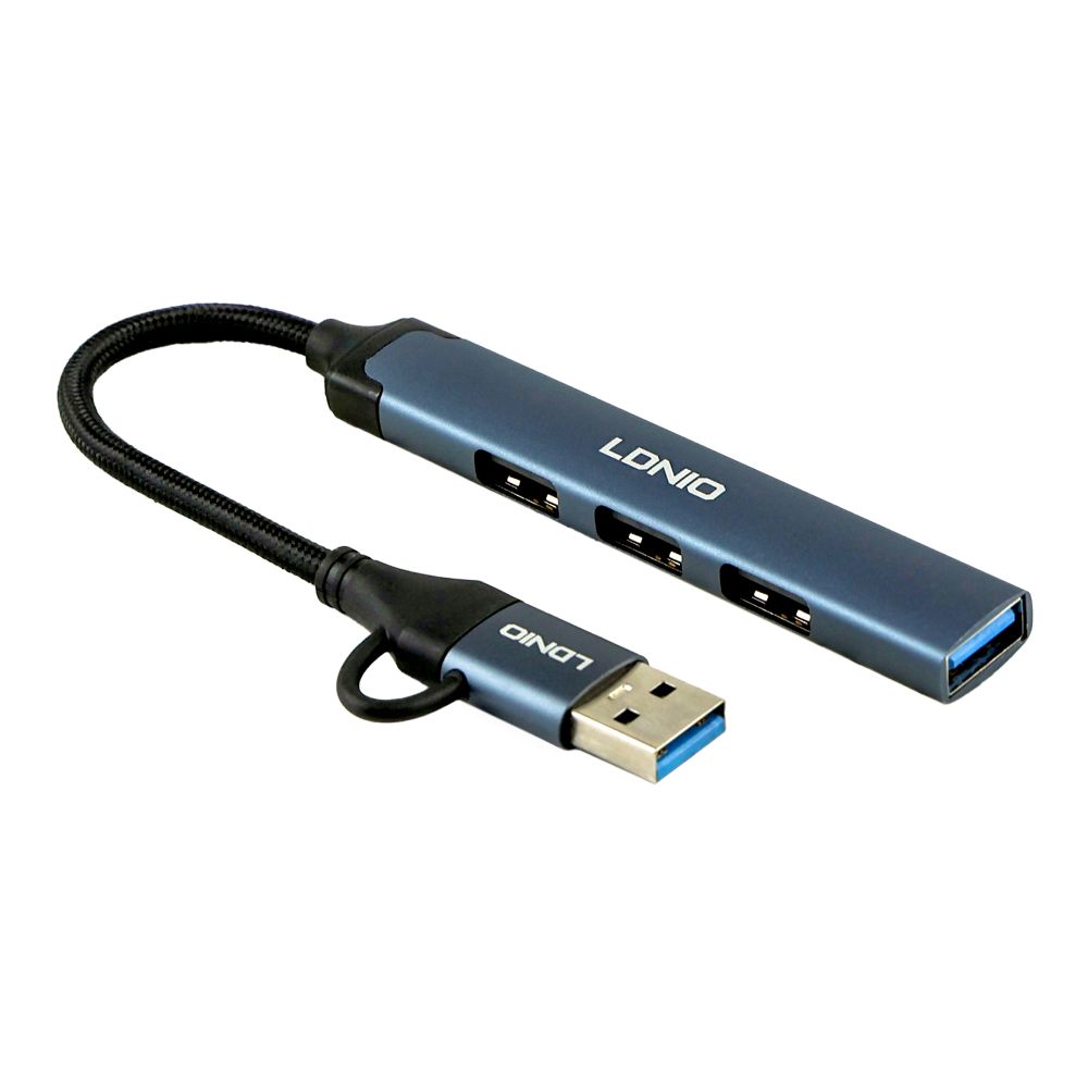 Купить USB HUB LDNIO DS-64U USB-A+TYPE-C TO USB3.0*1+USB2.0*3