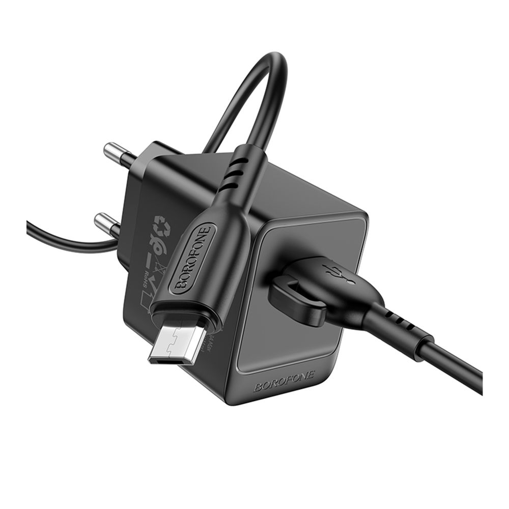 Купить СЕТЕВОЕ ЗАРЯДНОЕ УСТРОЙСТВО BOROFONE BAS11A 1USB 2.1A+USB TO MICRO_6