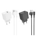 Купить СЕТЕВОЕ ЗАРЯДНОЕ УСТРОЙСТВО BOROFONE BAS11A 1USB 2.1A+USB TO LIGHTNING