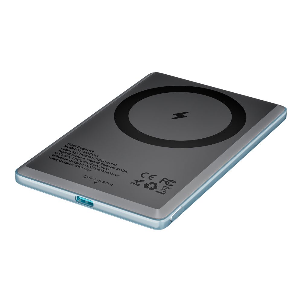 Купить MAGNETIC POWER BANK YOKI ELEGANCE 15W 5000 MAH YK-MPE515_18