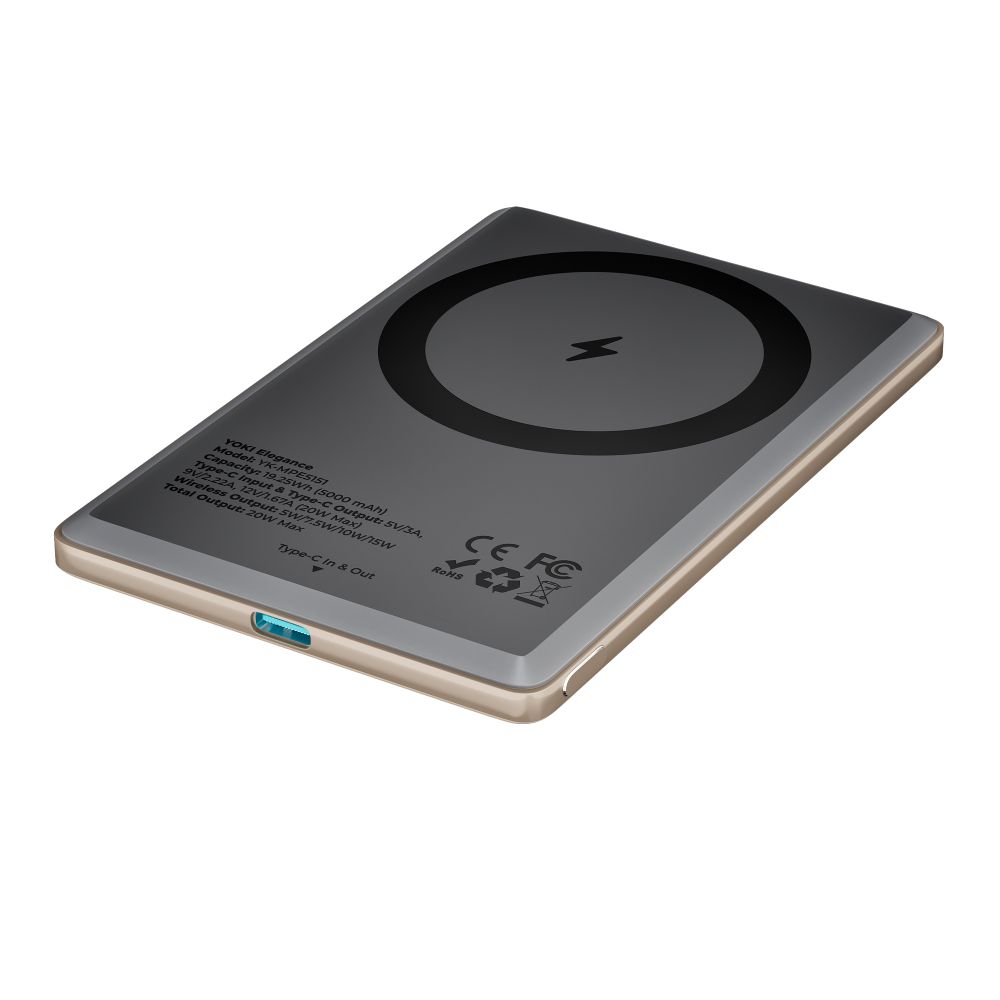 Купить MAGNETIC POWER BANK YOKI ELEGANCE 15W 5000 MAH YK-MPE515_20