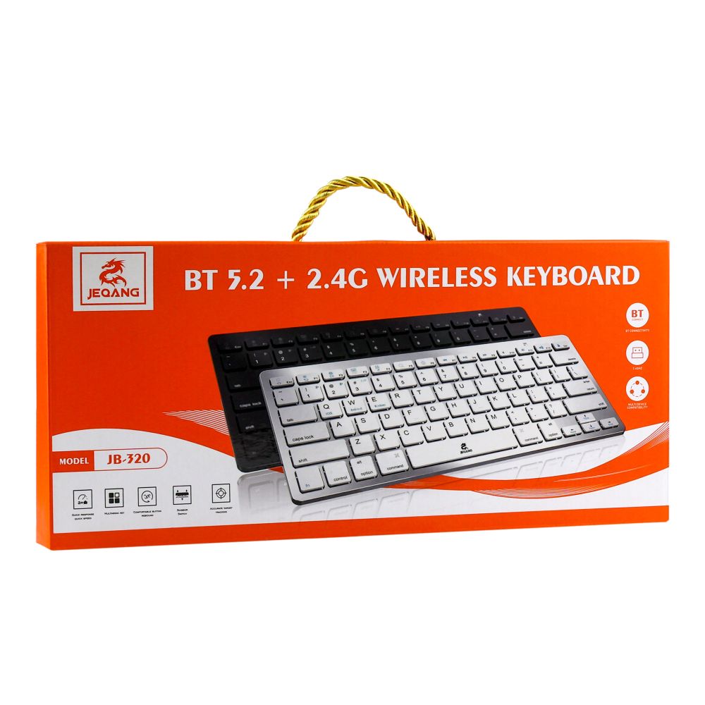 Купить КЛАВИАТУРА БЕСПРОВОДНАЯ JEQANG JB-320 DUAL-MODE, BATTERY_1