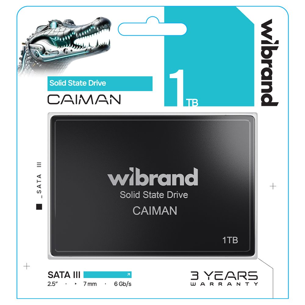 Купить SSD ДИСК WIBRAND CAIMAN 1TB 2.5" 7MM SATAIII STANDARD