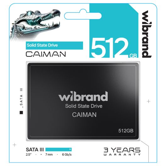 Купить SSD ДИСК WIBRAND CAIMAN 512GB 2.5" 7MM SATAIII STANDARD