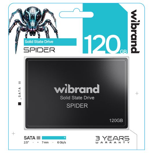 Купить SSD ДИСК WIBRAND SPIDER 120GB 2.5" 7MM SATAIII STANDARD