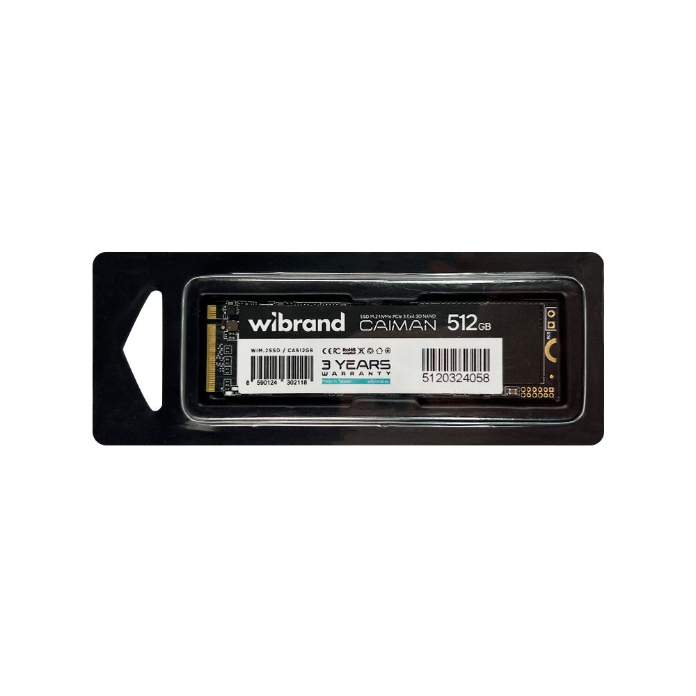 Купить SSD M.2 ДИСК WIBRAND CAIMAN 512GB NVME 2280 PCIE 3.0 3D NAND