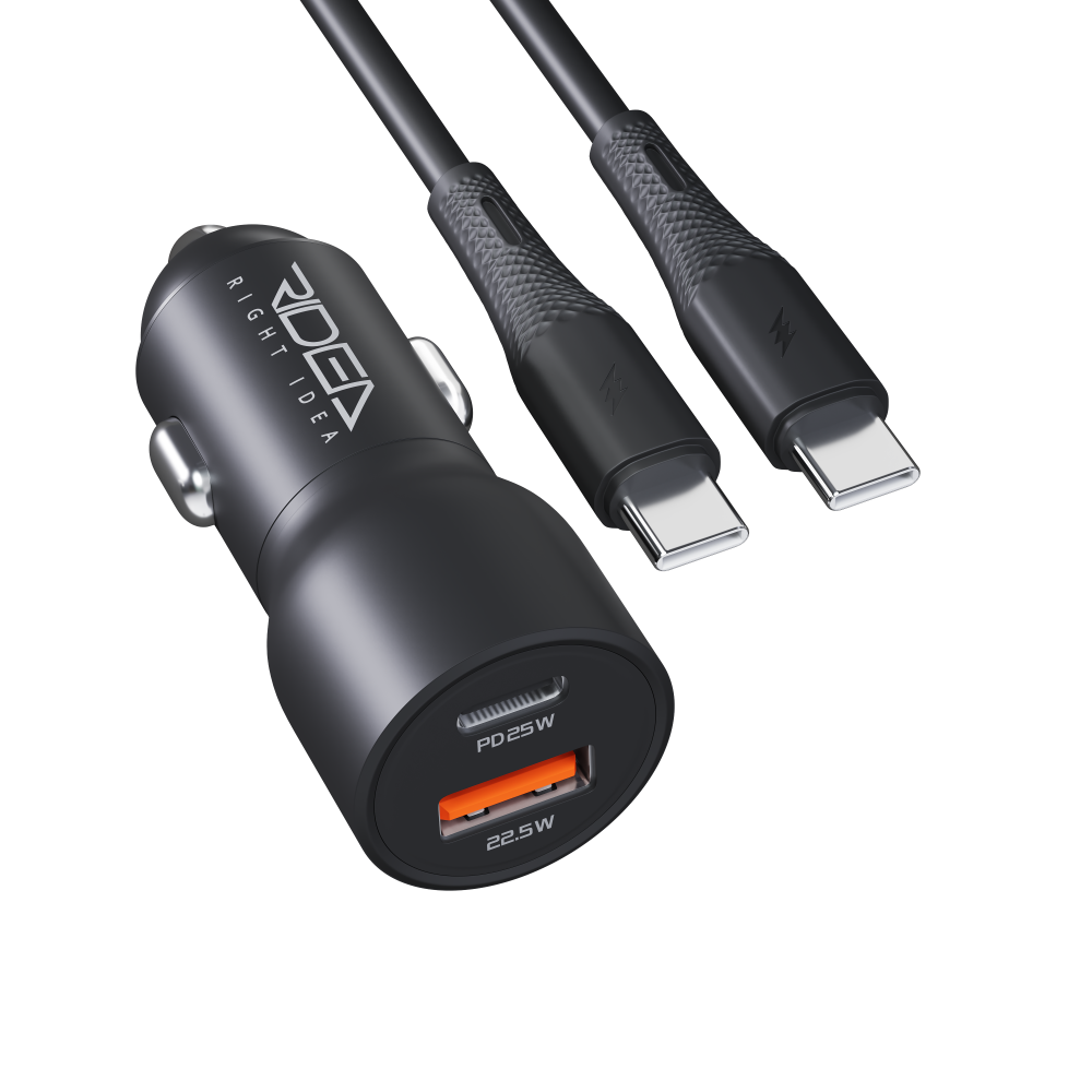 Купить АВТО ЗАРЯДНОЕ УСТРОЙСТВО RIDEA RCC-30114 QPOW 1USB/1USB-C PD/QC 30W+TYPE-C TO TYPE-C