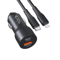 Купить АВТО ЗАРЯДНОЕ УСТРОЙСТВО RIDEA RCC-30115 QPOW 1USB/1USB-C PD/QC 30W+TYPE-C TO LIGHTNING