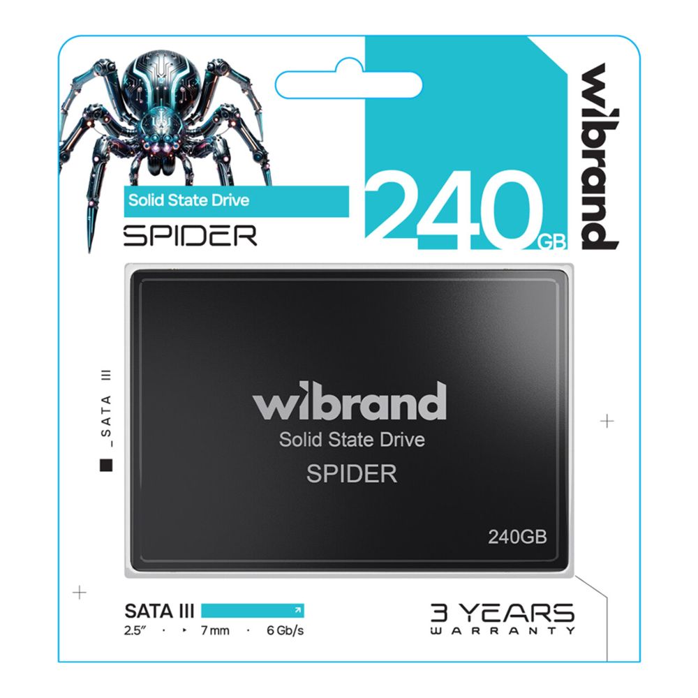 Купить SSD ДИСК WIBRAND SPIDER 240GB 2.5" 7MM SATAIII STANDARD