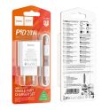 Купить СЕТЕВОЕ ЗАРЯДНОЕ УСТРОЙСТВО HOCO C143A 1USB-C PD/QC 20W+TYPE-C TO TYPE-C_1