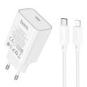 Купить СЕТЕВОЕ ЗАРЯДНОЕ УСТРОЙСТВО HOCO C143A 1USB-C PD/QC 20W+TYPE-C TO LIGHTNING