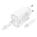 Купить СЕТЕВОЕ ЗАРЯДНОЕ УСТРОЙСТВО HOCO C143A 1USB-C PD/QC 20W+TYPE-C TO LIGHTNING_2