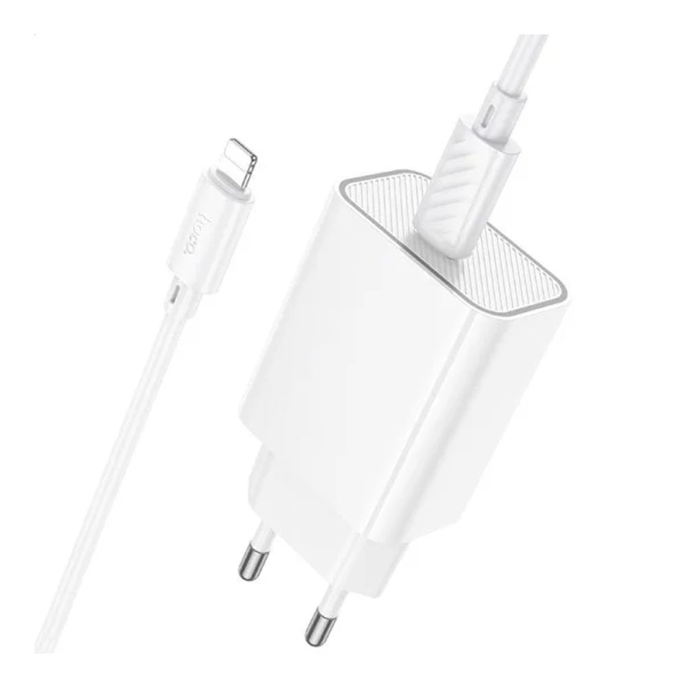Купить СЕТЕВОЕ ЗАРЯДНОЕ УСТРОЙСТВО HOCO C143A 1USB-C PD/QC 20W+TYPE-C TO LIGHTNING_4