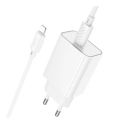 Купить СЕТЕВОЕ ЗАРЯДНОЕ УСТРОЙСТВО HOCO C143A 1USB-C PD/QC 20W+TYPE-C TO LIGHTNING_4
