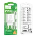 Купить СЕТЕВОЕ ЗАРЯДНОЕ УСТРОЙСТВО HOCO C143A 1USB-C PD/QC 20W+TYPE-C TO LIGHTNING_1