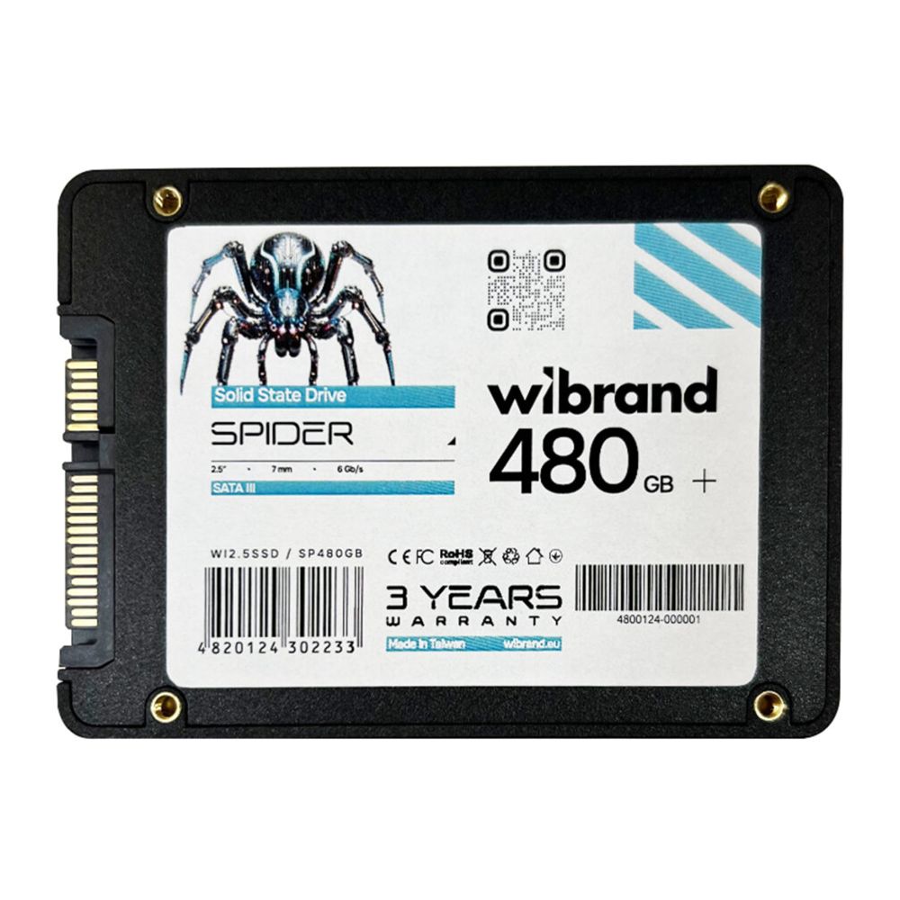 Купить SSD ДИСК WIBRAND SPIDER 480GB 2.5" 7MM SATAIII BULK_2