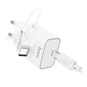 Купить СЕТЕВОЕ ЗАРЯДНОЕ УСТРОЙСТВО HOCO C143A 1USB-C PD/QC 20W+TYPE-C TO TYPE-C_4
