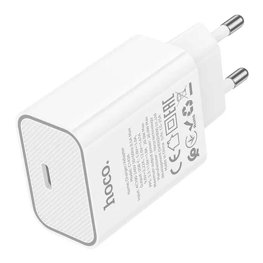 Купить СЕТЕВОЕ ЗАРЯДНОЕ УСТРОЙСТВО HOCO C143A 1USB-C PD/QC 20W_2