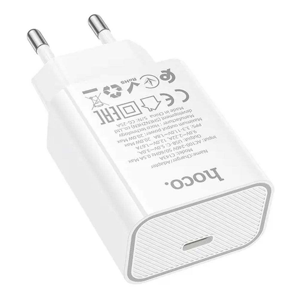 Купить СЕТЕВОЕ ЗАРЯДНОЕ УСТРОЙСТВО HOCO C143A 1USB-C PD/QC 20W_5