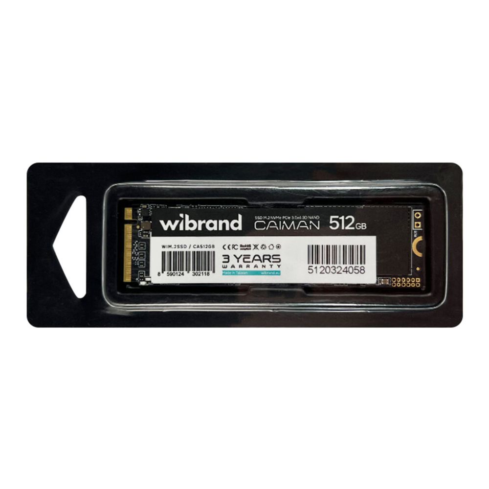Купить SSD M.2 ДИСК WIBRAND CAIMAN 512GB NVME 2280 PCIE 3.0 3D NAND