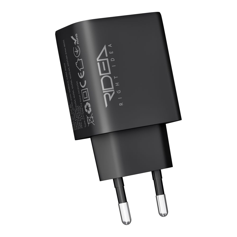 Купить СЕТЕВОЕ ЗАРЯДНОЕ УСТРОЙСТВО RIDEA RW-36120 TURBO PRO 2USB-C QC/PD 36W_2
