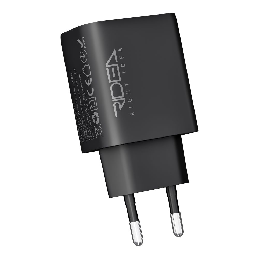 Купить СЕТЕВОЕ ЗАРЯДНОЕ УСТРОЙСТВО RIDEA RW-20220 RAPID DUO 1USB/1USB-C QC/PD 20W_2