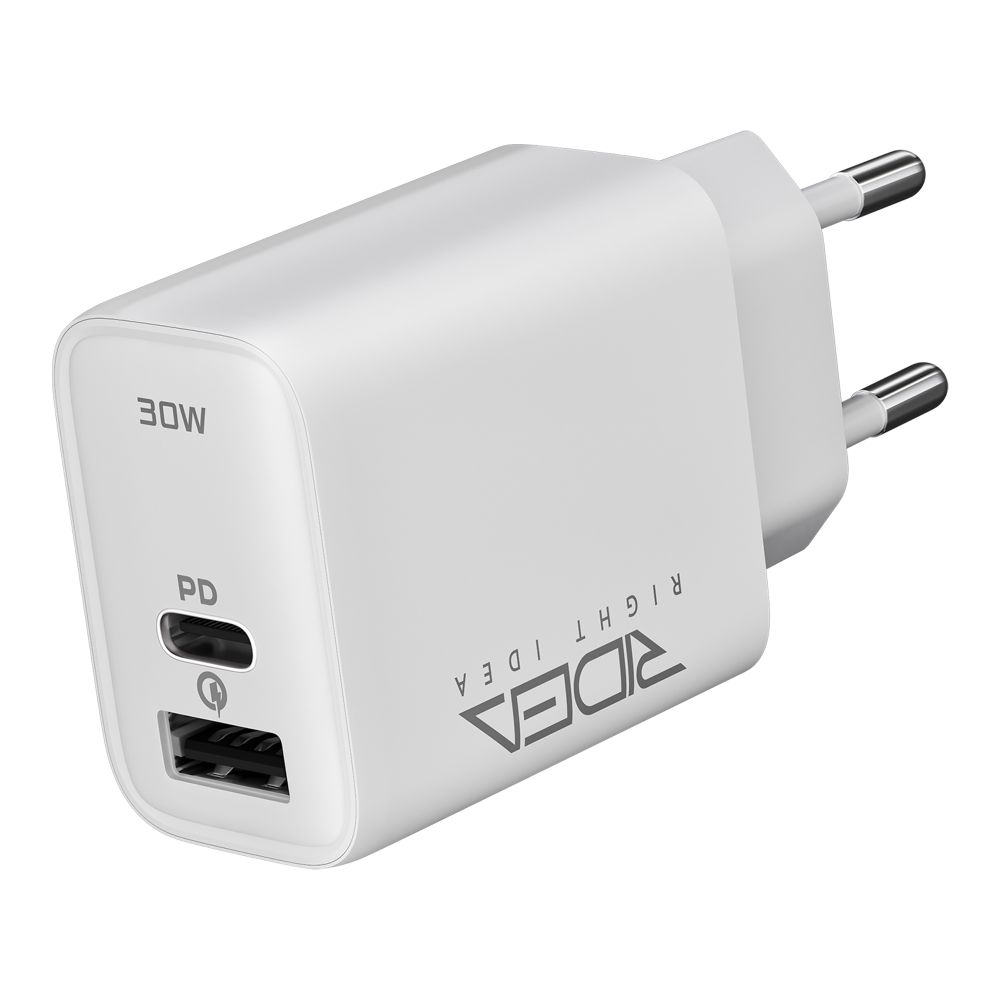 Купить СЕТЕВОЕ ЗАРЯДНОЕ УСТРОЙСТВО RIDEA RW-30120 TURBO 1USB/1USB-C QC/PD 30W_3
