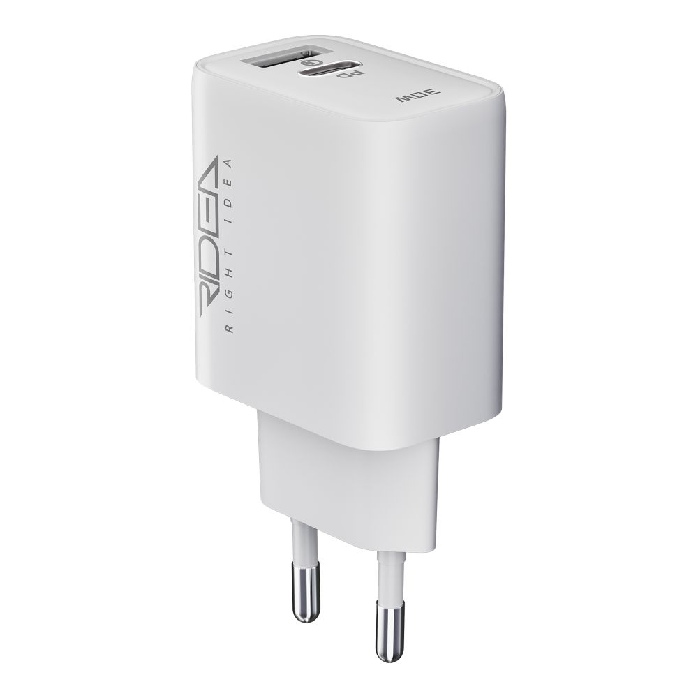 Купить СЕТЕВОЕ ЗАРЯДНОЕ УСТРОЙСТВО RIDEA RW-30120 TURBO 1USB/1USB-C QC/PD 30W_4