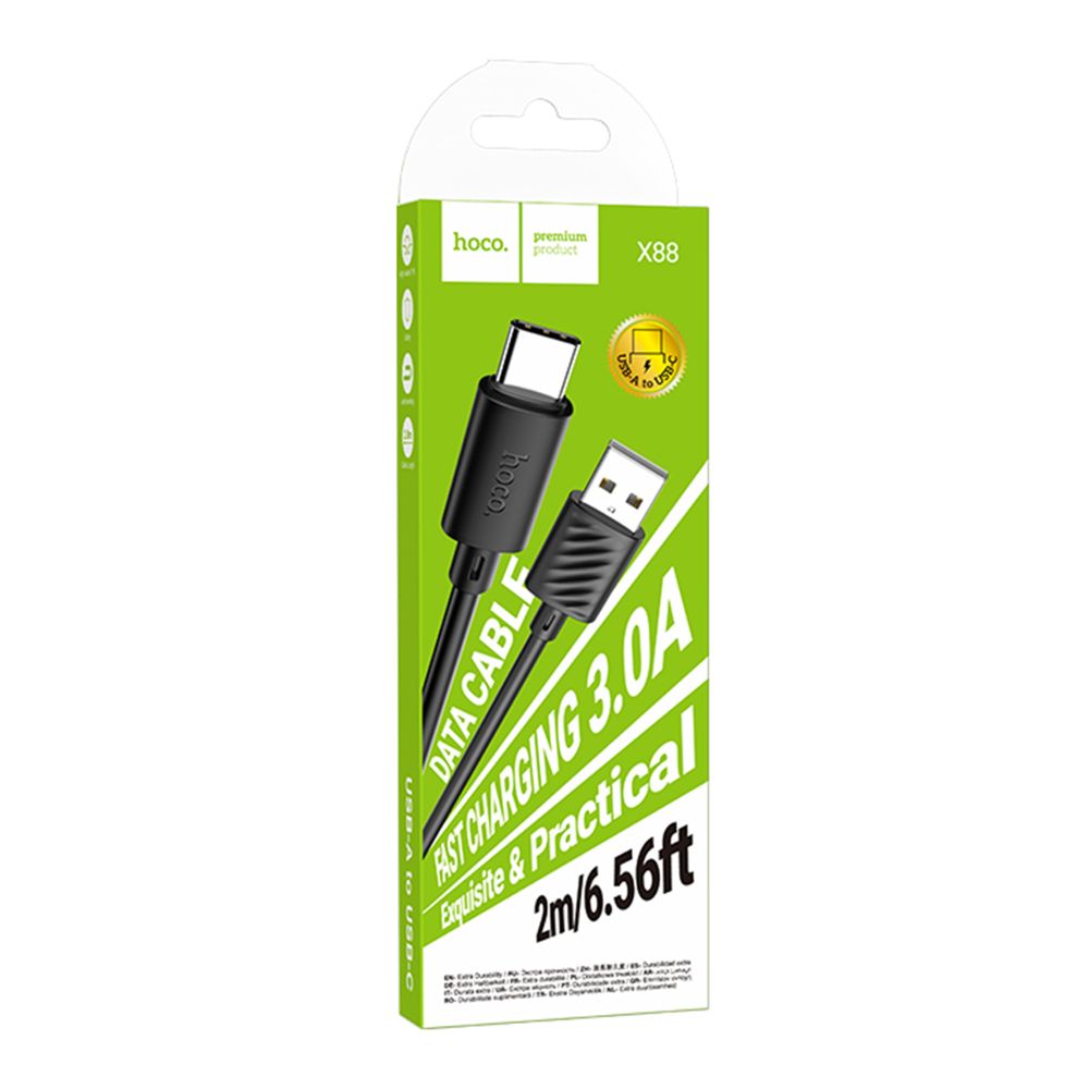 Купить USB HOCO X88 GRATIFIED TYPE C 3A 2M_2