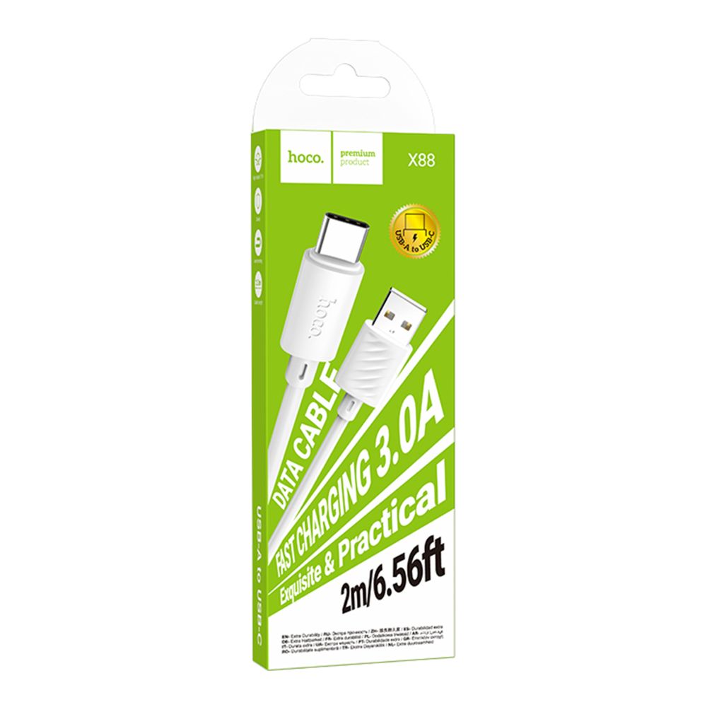 Купить USB HOCO X88 GRATIFIED TYPE C 3A 2M_1